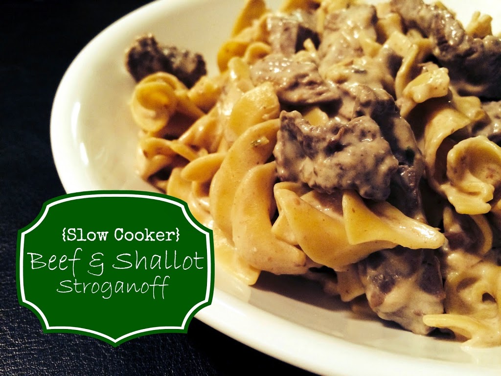 Slow Cooker Beef and Shallot Stroganoff
