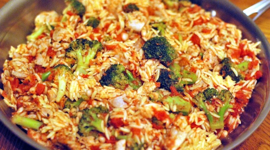 Chicken Orzo Skillet