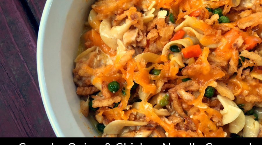 Crunchy Onion & Chicken Noodle Casserole