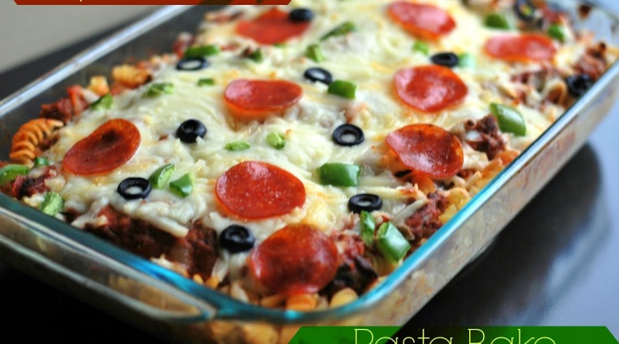 Supreme Pizza Pasta Bake