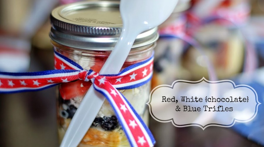 Red, White {chocolate} & Blue Trifles