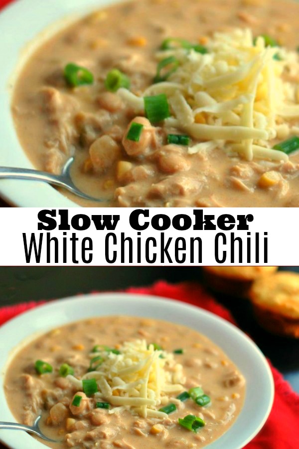 Slow Cooker White Chicken Chili - Aunt Bee's Recipes