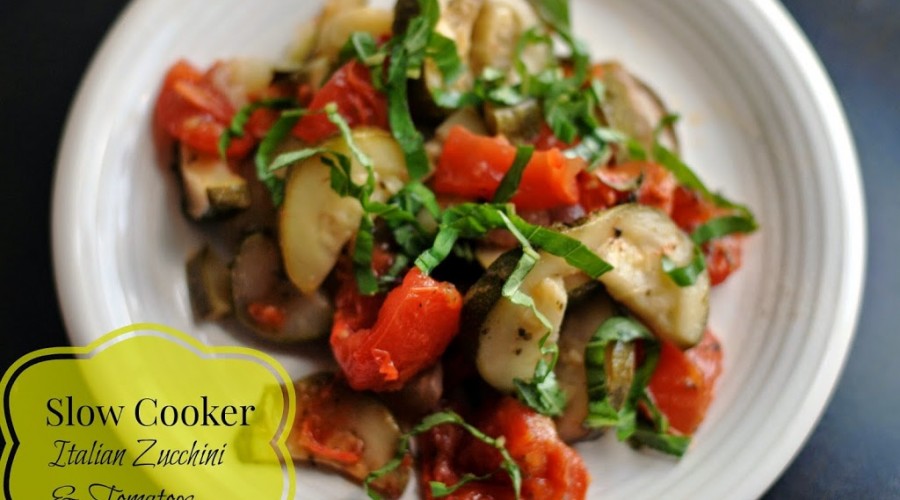 Slow Cooker Italian Zucchini & Tomatoes