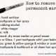 How To Remove Permanent Marker