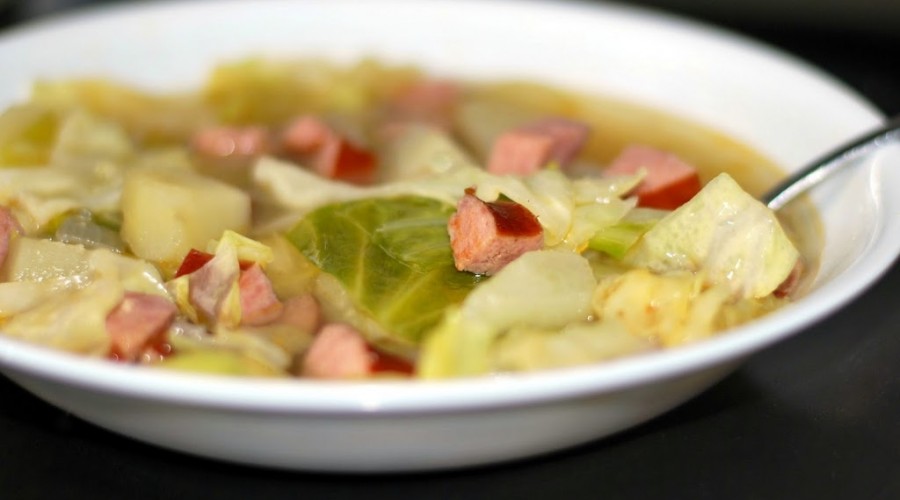 Smoked Sausage, Cabbage & Potato Soup