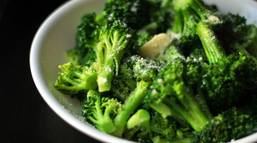 Steamed Broccoli Parmesan Toss