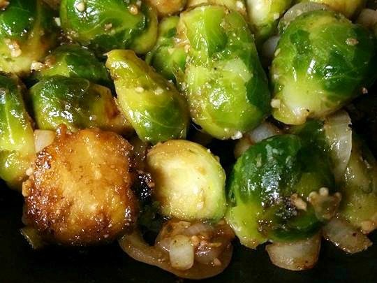 Garlic Butter Baby Brussels Sprouts - Aunt Bee's Recipes