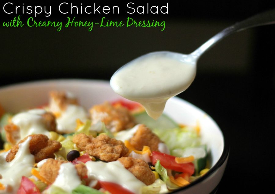 Crispy Chicken Salad with Creamy Honey-Lime Dressing – Aunt Bee's Recipes