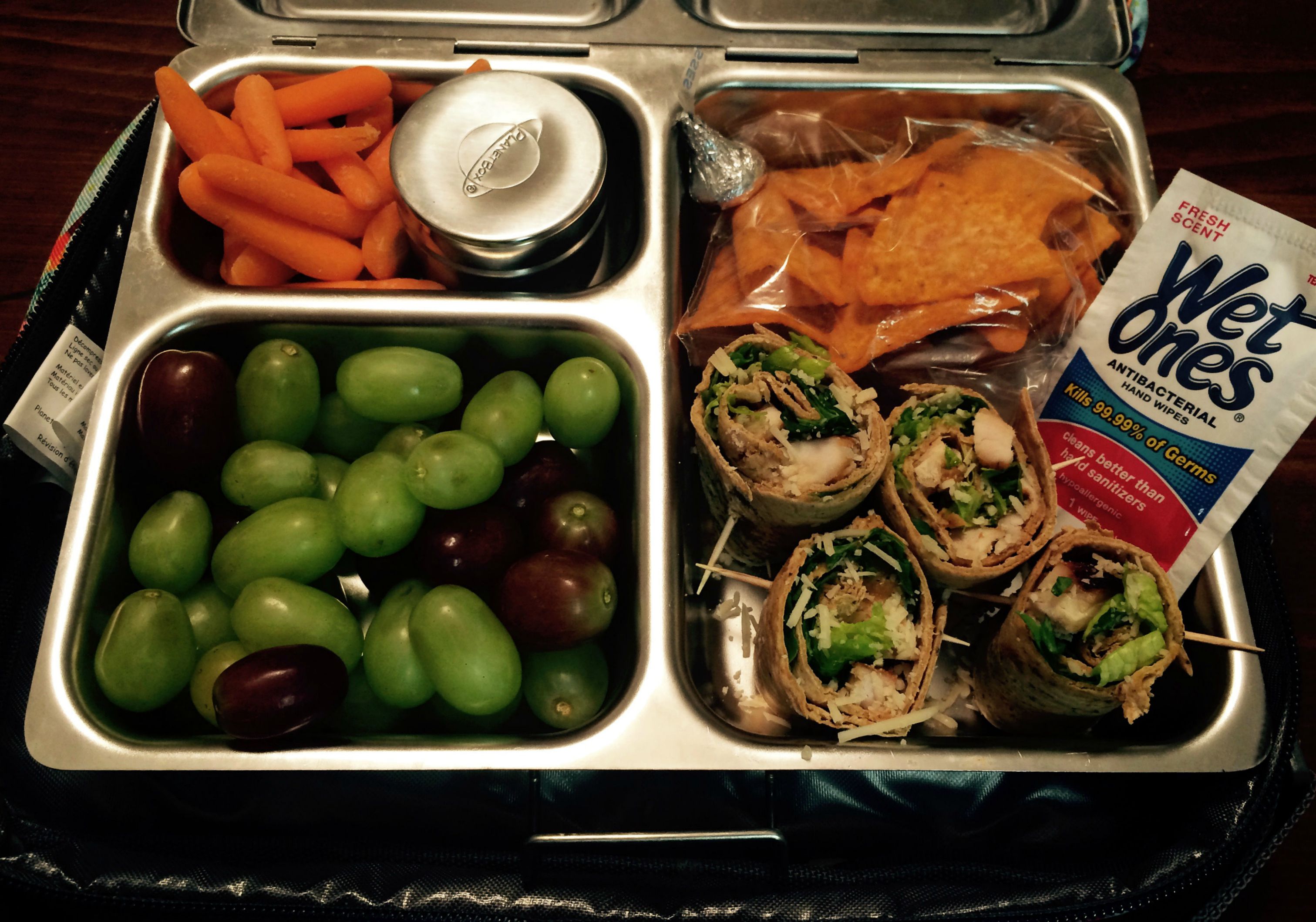 Easy Lunch Box Chicken Caesar Wraps