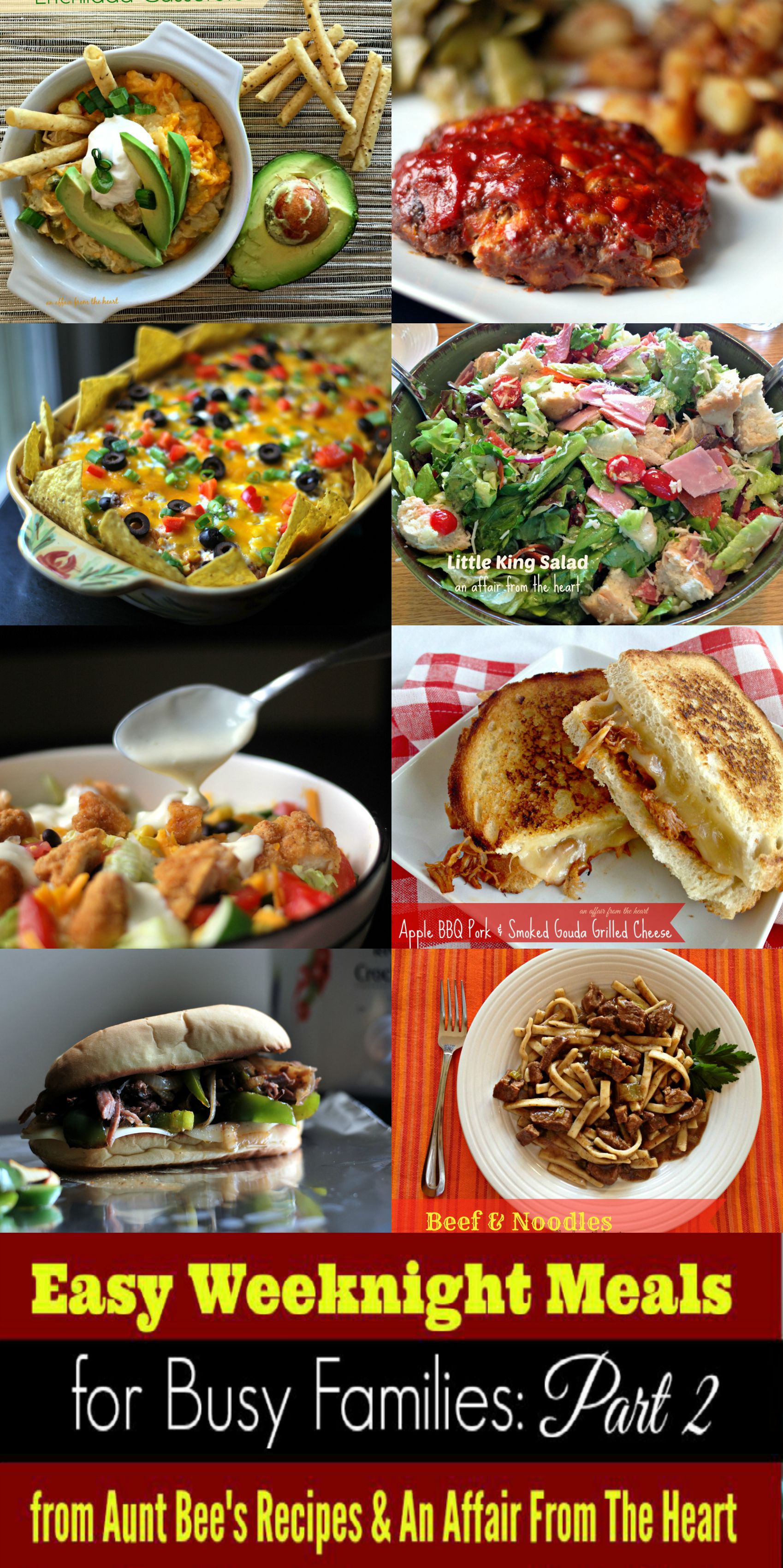 Easy Weeknight Meals For Busy Families: Part 2 – Aunt Bee's Recipes