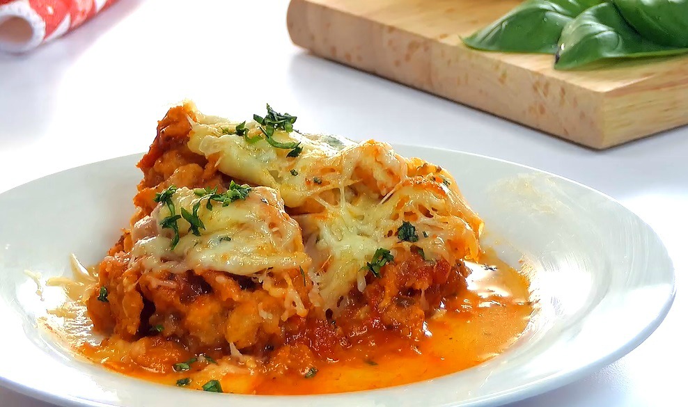 Dump and Bake Chicken Parmesan Casserole Is Your Easiest Dinner Yet