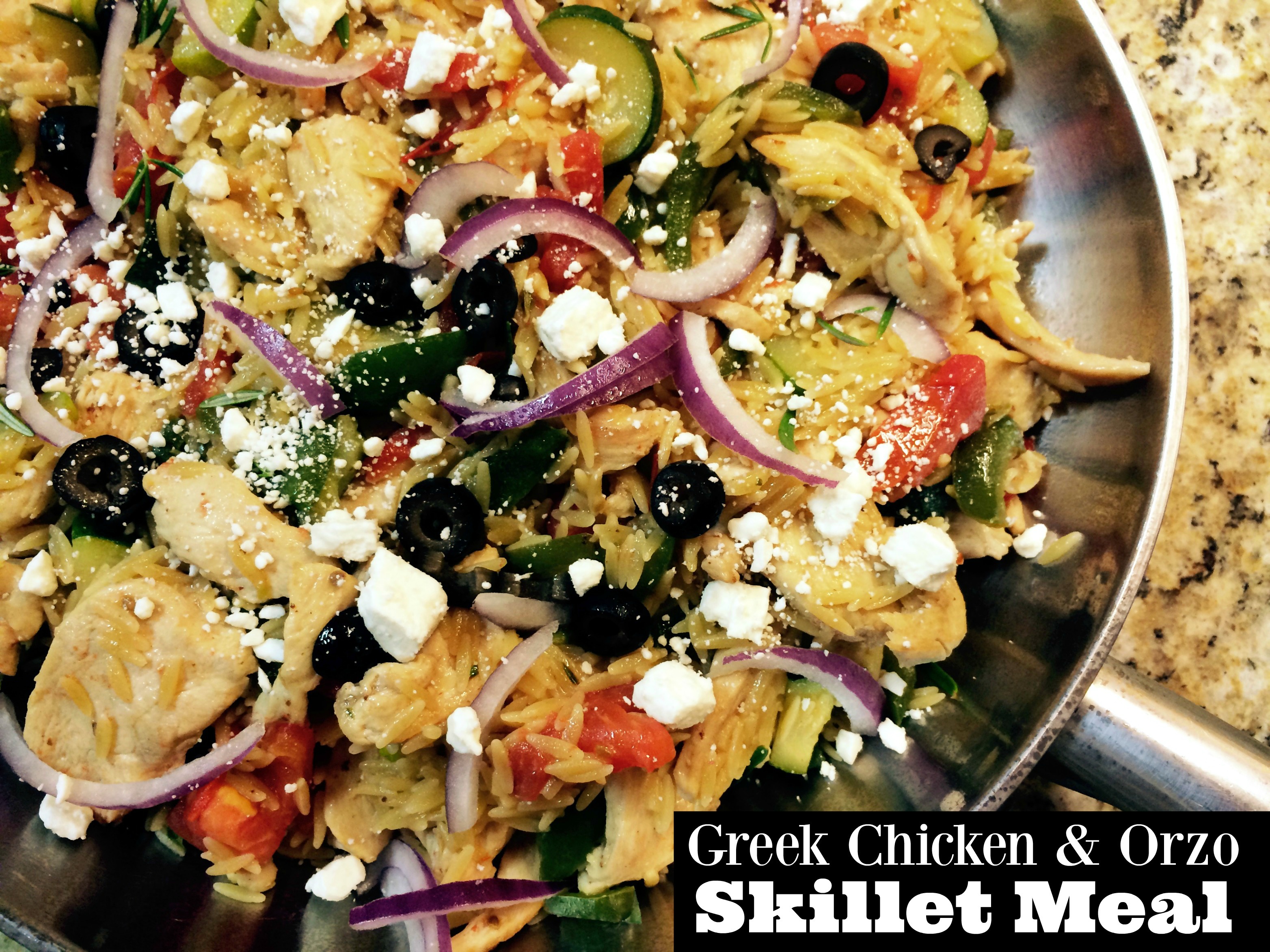 Greek Chicken & Orzo Skillet Meal