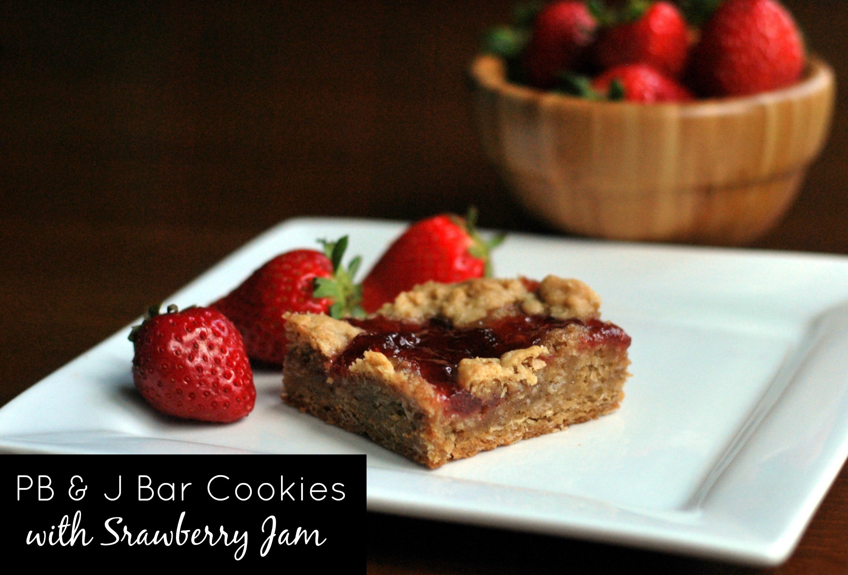 PB & J Bar Cookies with Strawberry Jam