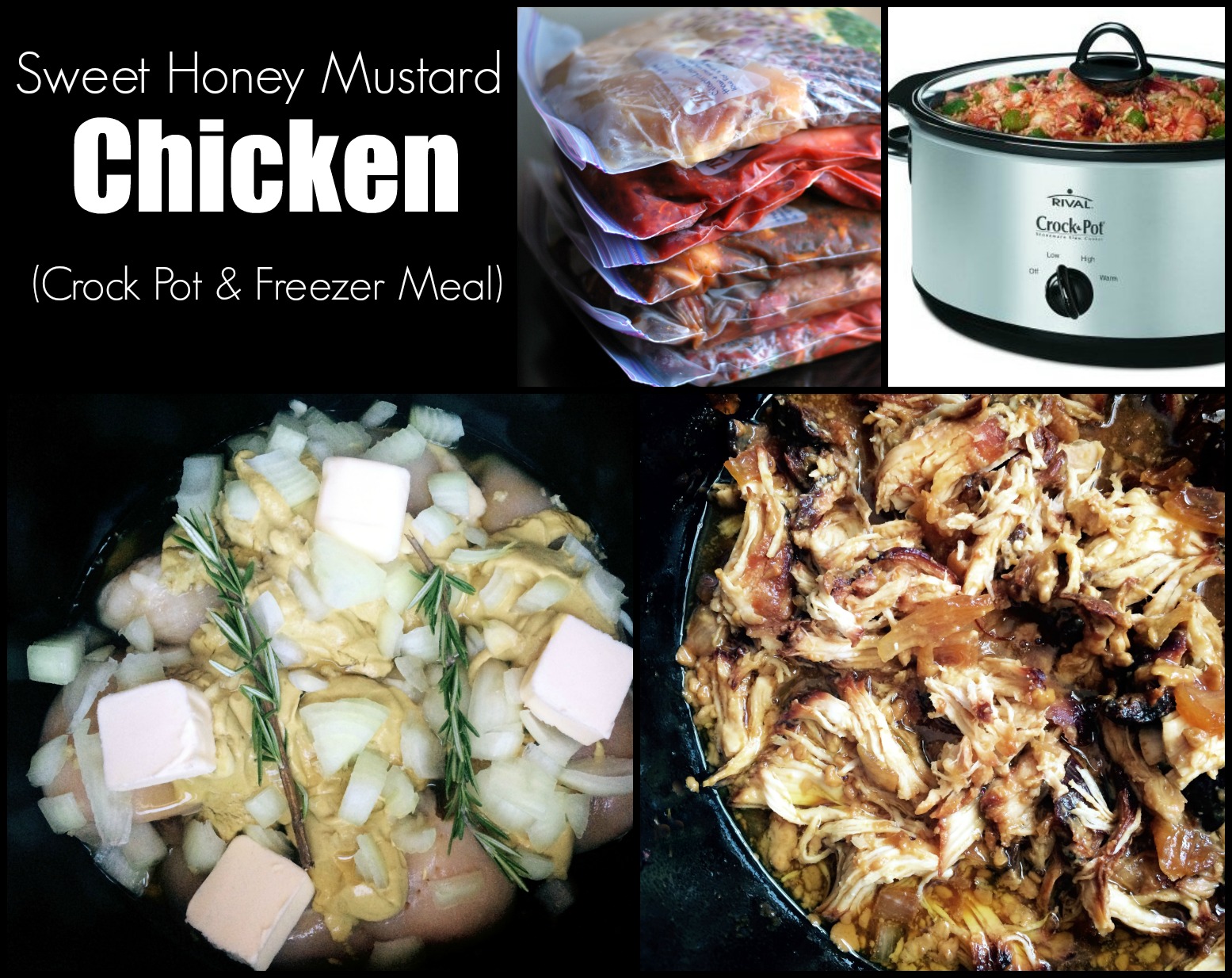 Sweet Honey Mustard Chicken (Crock Pot & Freezer Meal)