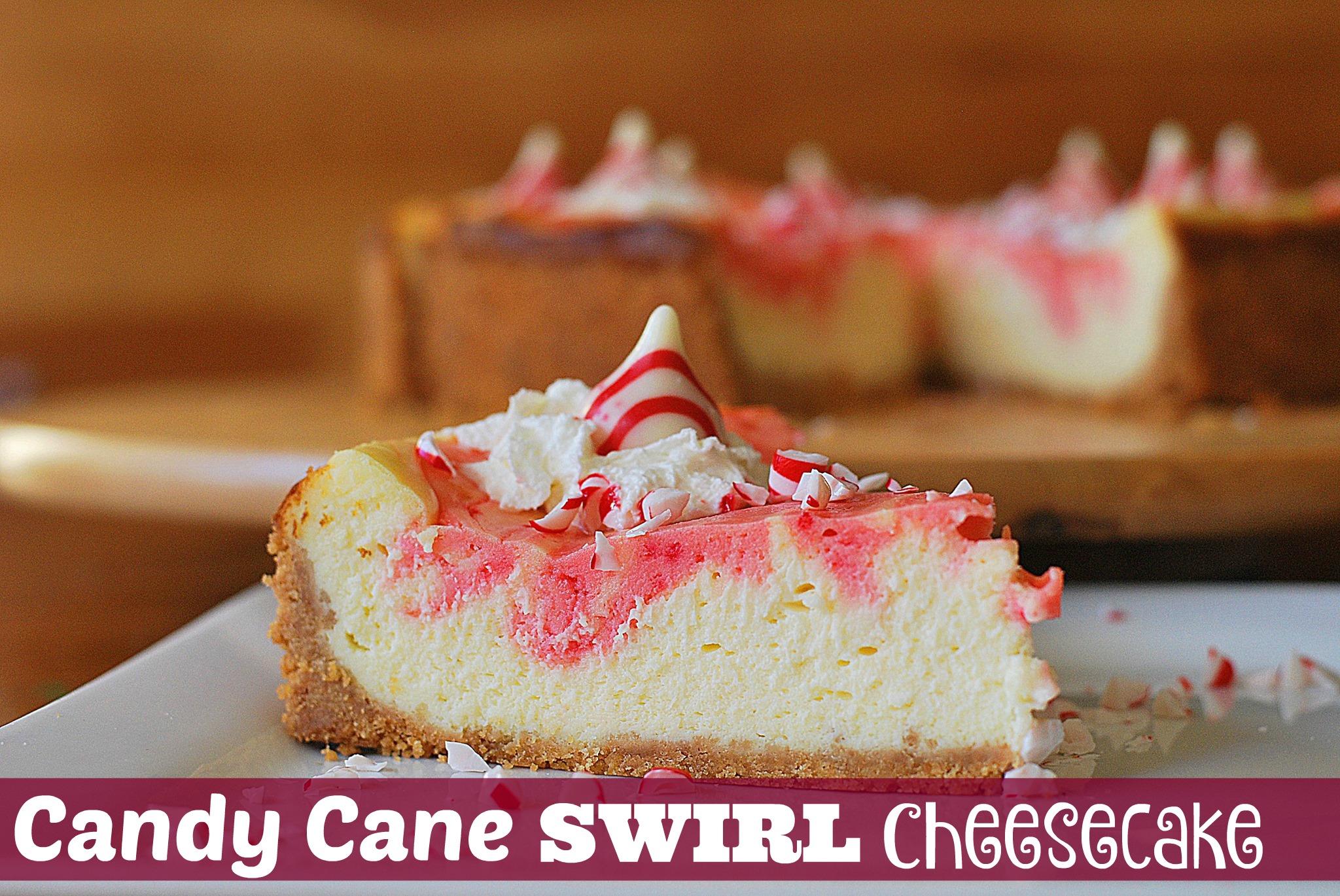 Candy Cane Swirl Cheesecake