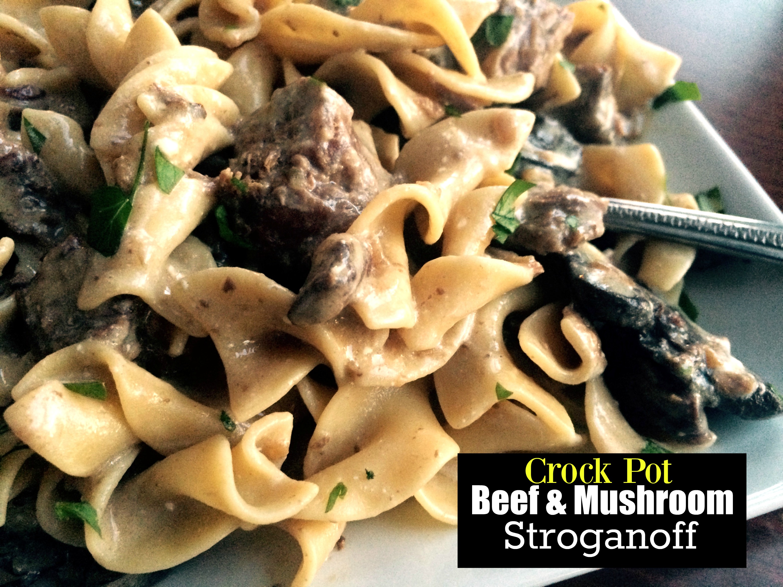 Crock Pot Beef & Mushroom Stroganoff