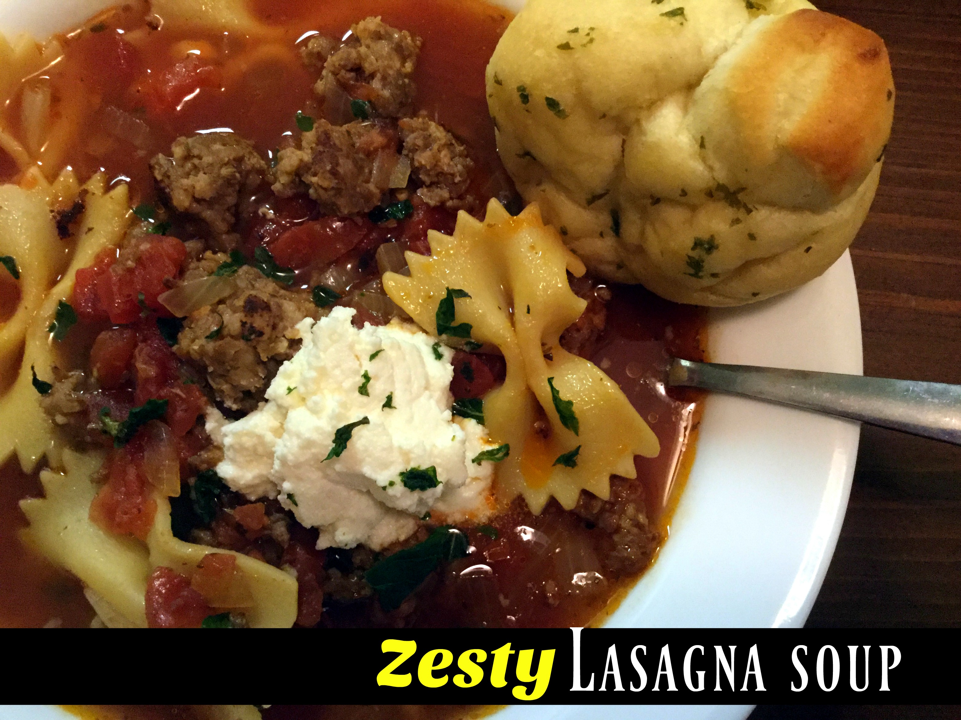 Zesty Lasagna Soup