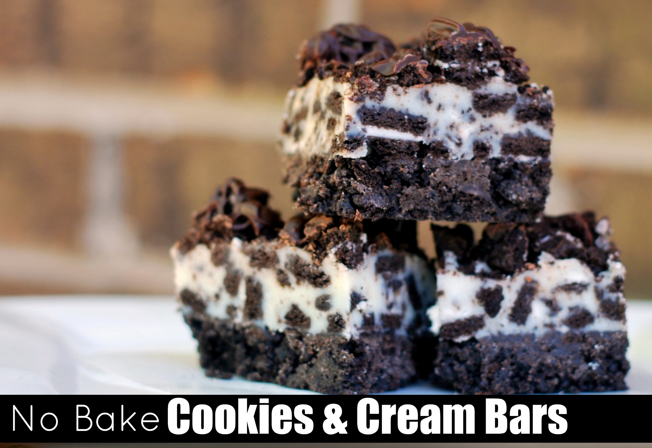 No Bake Cookies & Cream Bars