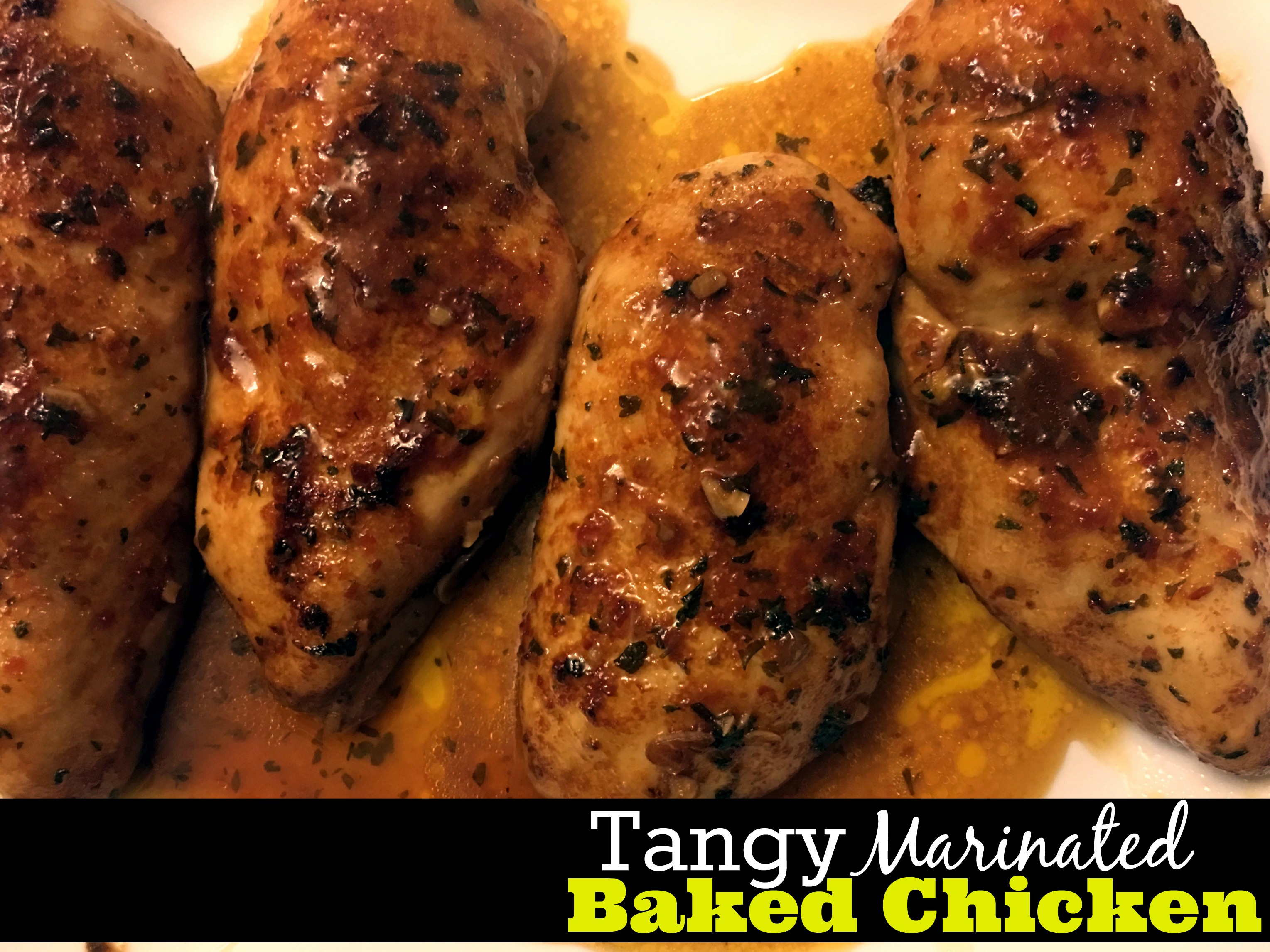 Tangy Marinated Baked Chicken