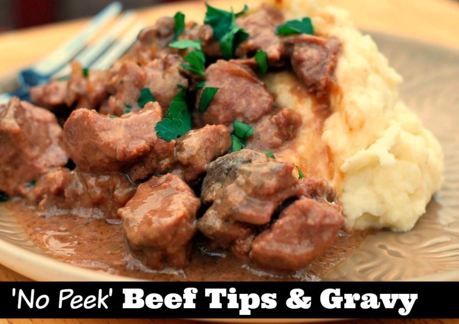 No Peek Beef Tips & Gravy - Aunt Bee's Recipes