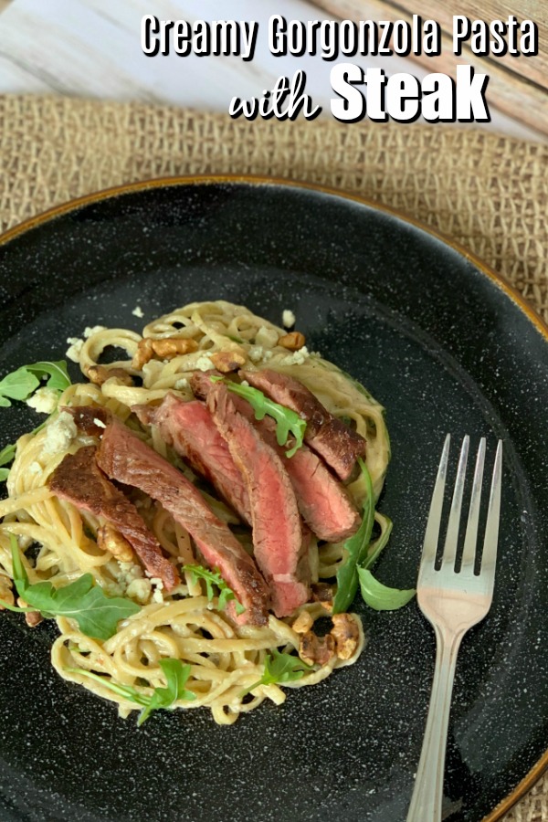 Creamy Gorgonzola Pasta with Steak | Aunt Bee's Recipes